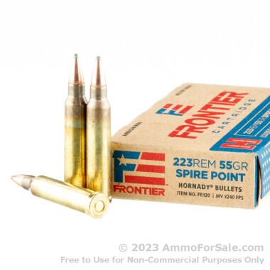 20 Rounds of 55gr SP 223 Rem Ammo by Hornady