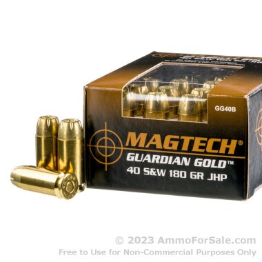 20 Rounds of 180gr JHP .40 S&W Ammo by Magtech
