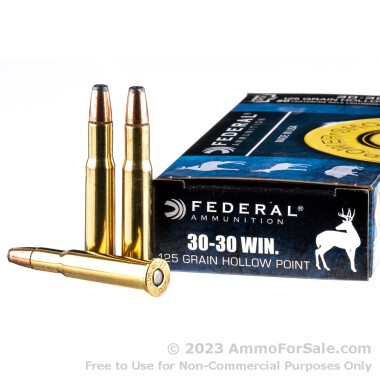 20 Rounds of 125gr JHP 30-30 Win Ammo by Federal