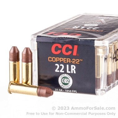50 Rounds of 21gr Lead-Free HP .22 LR Ammo by CCI