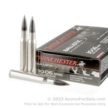 20 Rounds of 150gr Polymer Tipped 30-06 Springfield Ammo by Winchester
