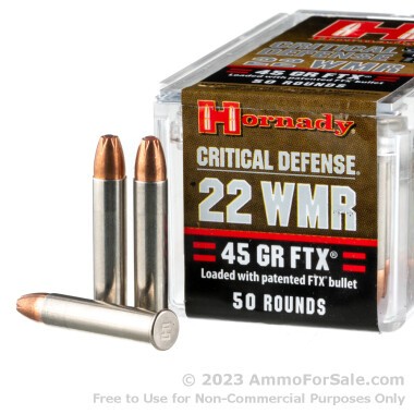 2000 Rounds of 45gr FTX .22 WMR Ammo by Hornady