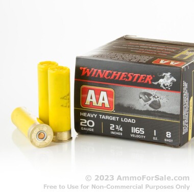 250 Rounds of  #8 Shot 20ga Ammo by Winchester