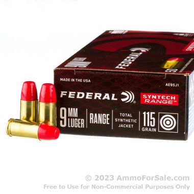 500 Rounds of 115gr Total Synthetic Jacket 9mm Ammo by Federal