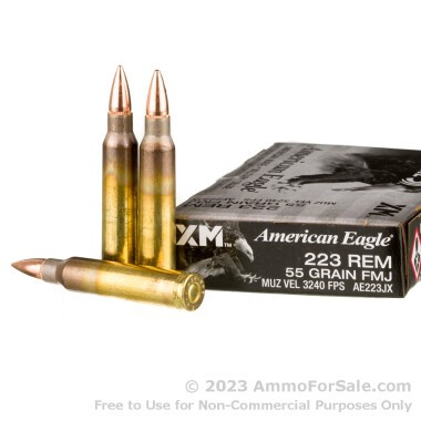 500 Rounds of 55gr FMJBT .223 Ammo by Federal