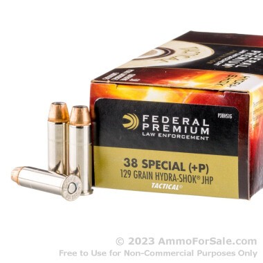 1000 Rounds of 129gr JHP .38 Spl Ammo by Federal