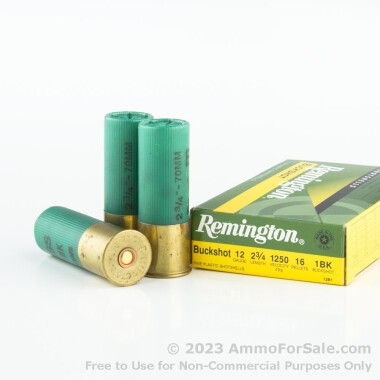 5 Rounds of  #1 Buck 12ga Ammo by Remington
