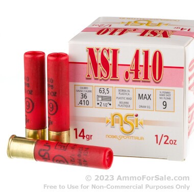 25 Rounds of 1/2 ounce #9 shot .410 Ammo by NobelSport