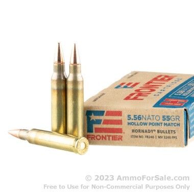 500 Rounds of 55gr HP Match 5.56x45 Ammo by Hornady