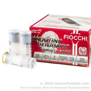 250 Rounds of 1 ounce #7 1/2 shot 12ga Ammo by Fiocchi