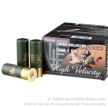 25 Rounds of 2-3/4" 1-1/5 ounce #7-1/2 shot 12ga Ammo by Fiocchi High Velocity Hunting