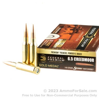 20 Rounds of 140gr MatchKing HPBT 6.5 Creedmoor Ammo by Federal
