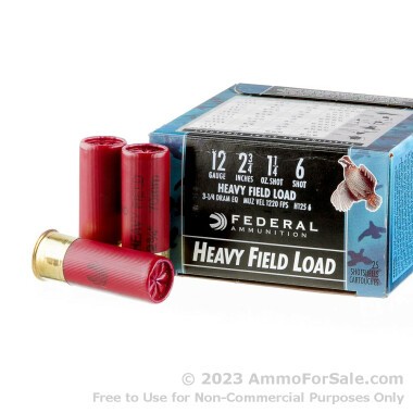 25 Rounds of  #6 shot 12ga Ammo by Federal