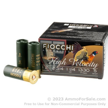 25 Rounds of 1 1/4 ounce #5 shot 12ga Ammo by Fiocchi