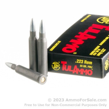 20 Rounds of 55gr FMJ .223 Ammo by Tula