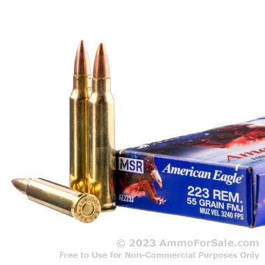 500 Rounds of 55gr FMJ .223 Ammo by Federal American Eagle