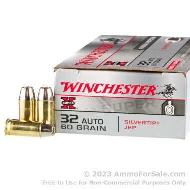 50 Rounds of 60gr JHP .32 ACP Ammo by Winchester