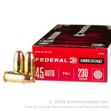 1000 Rounds of 230gr FMJ .45 ACP Ammo by Federal
