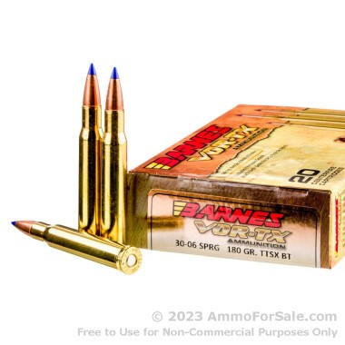 20 Rounds of 180gr TTSX 30-06 Springfield Ammo by Barnes