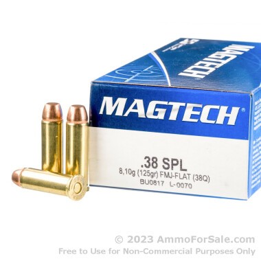 1000 Rounds of 125gr FMC .38 Spl Ammo by Magtech