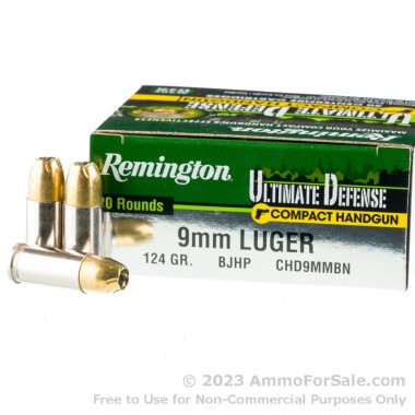 20 Rounds of 124gr BJHP 9mm Ammo by Remington