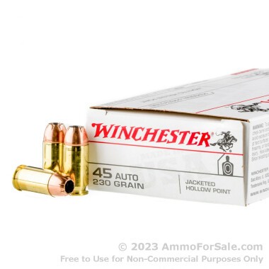 500 Rounds of 230gr JHP .45 ACP Ammo by Winchester