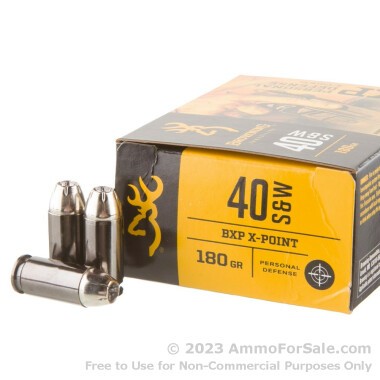 20 Rounds of 180gr JHP .40 S&W Ammo by Browning