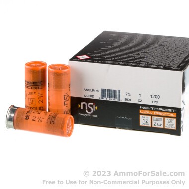 250 Rounds of 1 ounce #7 1/2 shot 12ga Ammo by NobelSport