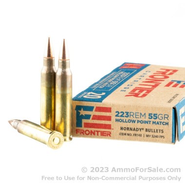 500 Rounds of 55gr HP Match .223 Ammo by Hornady