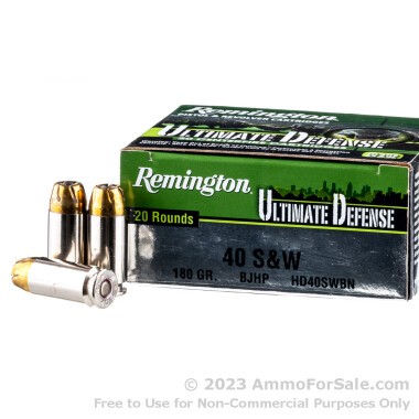 20 Rounds of 180gr BJHP .40 S&W Ammo by Remington Ultimate Defense