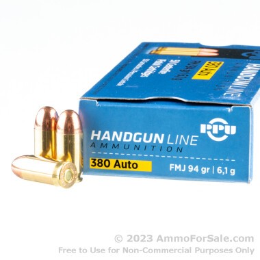 400 Rounds of 94gr FMJ .380 ACP Ammo by Prvi Partizan