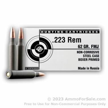 Cheap Tula 223 Rem 62 gr FMJ Ammo For Sale