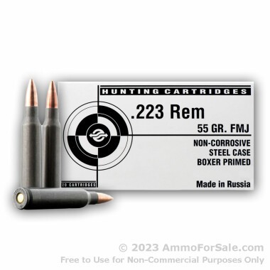 500  Rounds of 55gr FMJ .223 Ammo by Tula