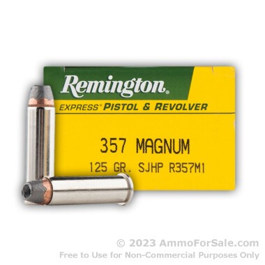 50 Rounds of 125gr SJHP .357 Mag Ammo by Remington Express