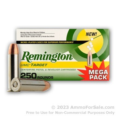 250 Rounds of 130gr MC .38 Spl Nickel Plated Ammo by Remington