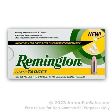 250 Rounds of 115gr MC 9mm Nickel Plated Ammo by Remington