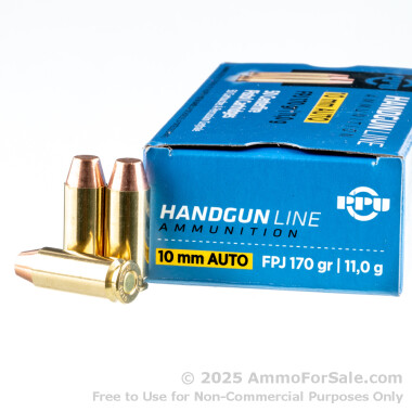 50 Rounds of 170gr FPJ 10mm Ammo by Prvi Partizan