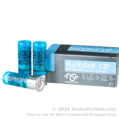10 Rounds of  00 Buck 12ga Ammo by NobelSport