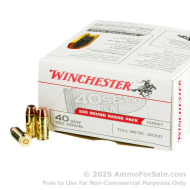 600 Rounds of 165gr FMJ .40 S&W Ammo by Winchester