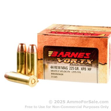 200 Rounds of 225gr XPB HP .44 Mag Ammo by Barnes
