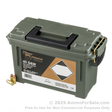 250 Rounds of 180gr FMJ .40 S&W Ammo by Blazer Brass in Field Box