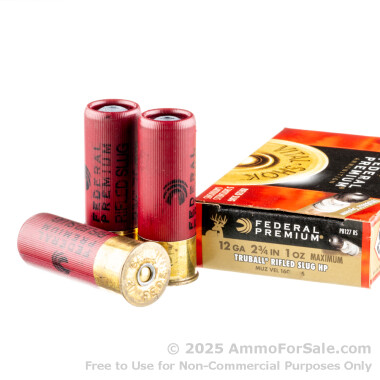 5 Rounds of 1 ounce Rifled Slug 12ga Ammo by Federal TruBall