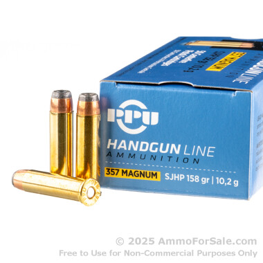 50 Rounds of 158gr SJHP .357 Mag Ammo by Prvi Partizan