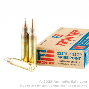 500 Rounds of 55gr SP 223 Rem Ammo by Hornady