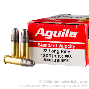 50 Rounds of 40gr LRN .22 LR Ammo by Aguila 
