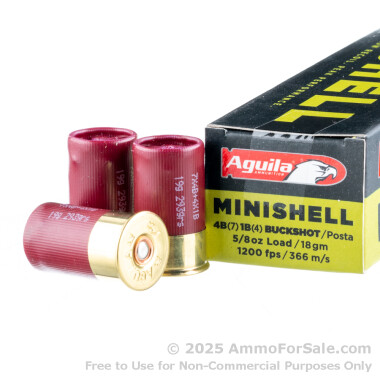 20 Rounds of 1-3/4" #4/#1 Buck 12ga Ammo by Aguila