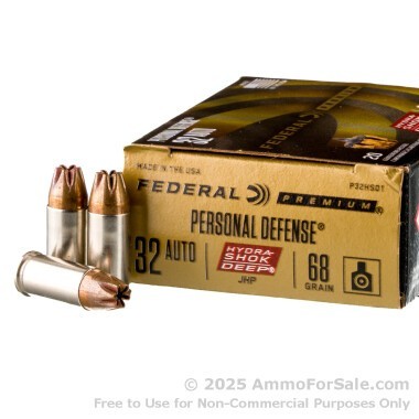 20 Rounds of 68gr JHP .32 ACP Ammo by Federal