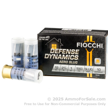 10 Rounds of 1 ounce Rifled Slug 12ga Ammo by Fiocchi Low Recoil
