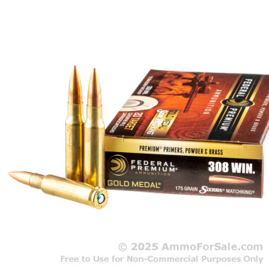 20 Rounds of 175gr HPBT .308 Win Ammo by Federal
