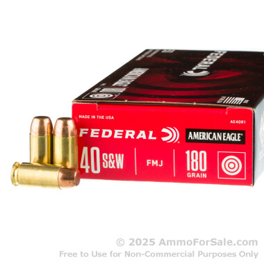 500 Rounds of 180gr FMJ .40 S&W Ammo by Federal American Eagle